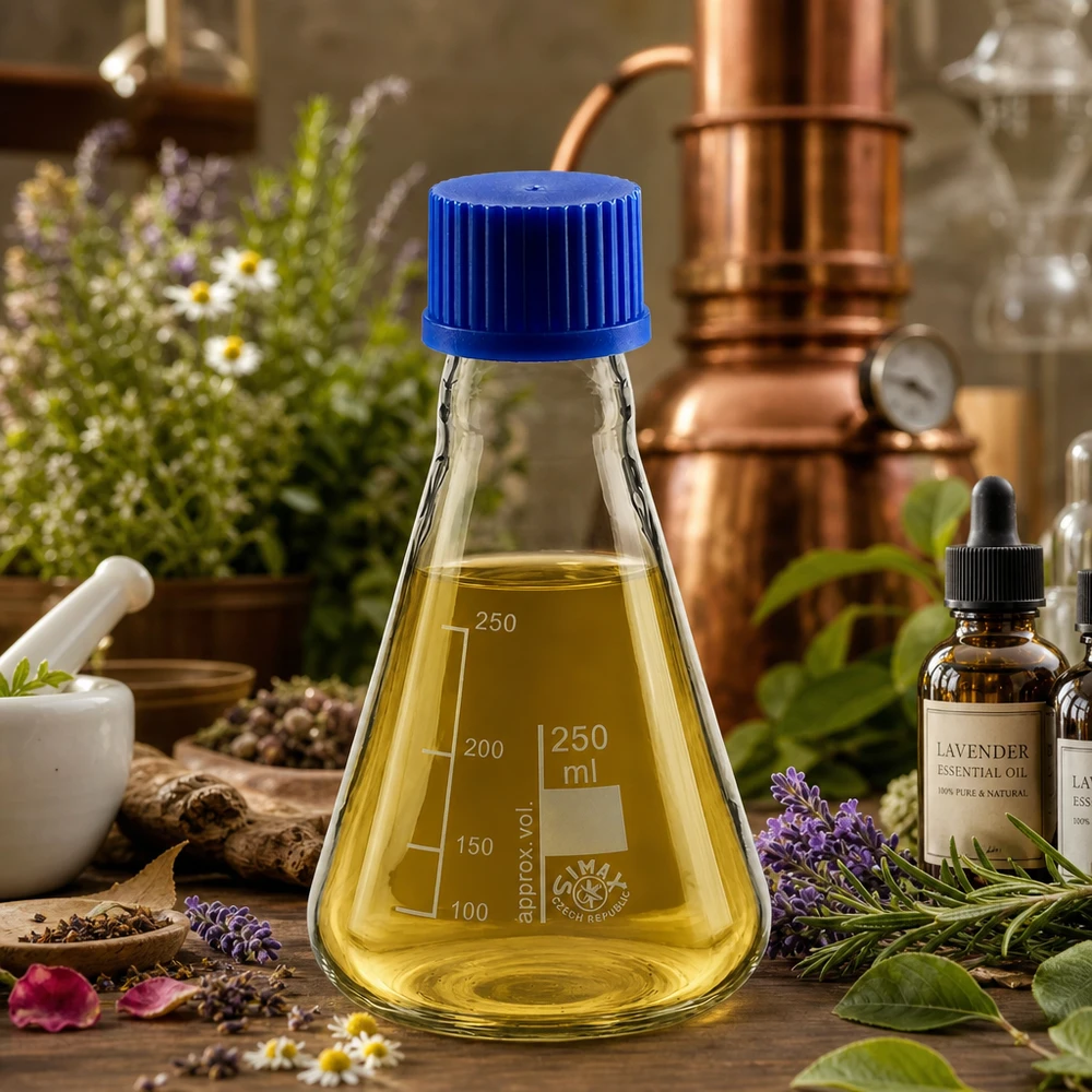Beuta da 250 ml con tappo a vite Beuta da 250 ml, ideale per esperimenti di medie dimensioni in laboratorio.