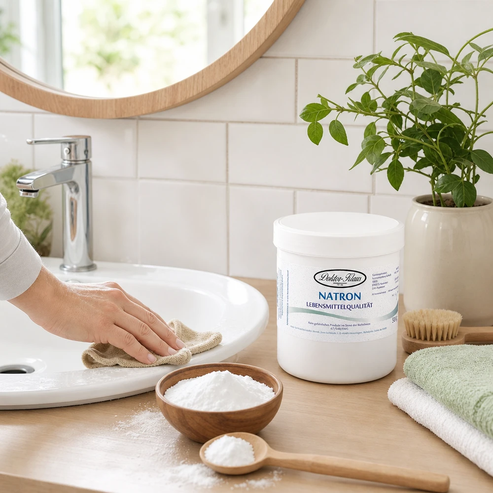 500g bicarbonato di sodio Doktor Klaus Doktor Klaus bicarbonato di sodio in barattolo da 500 g versatile per la cottura, la pulizia e l'igiene personale in bagno