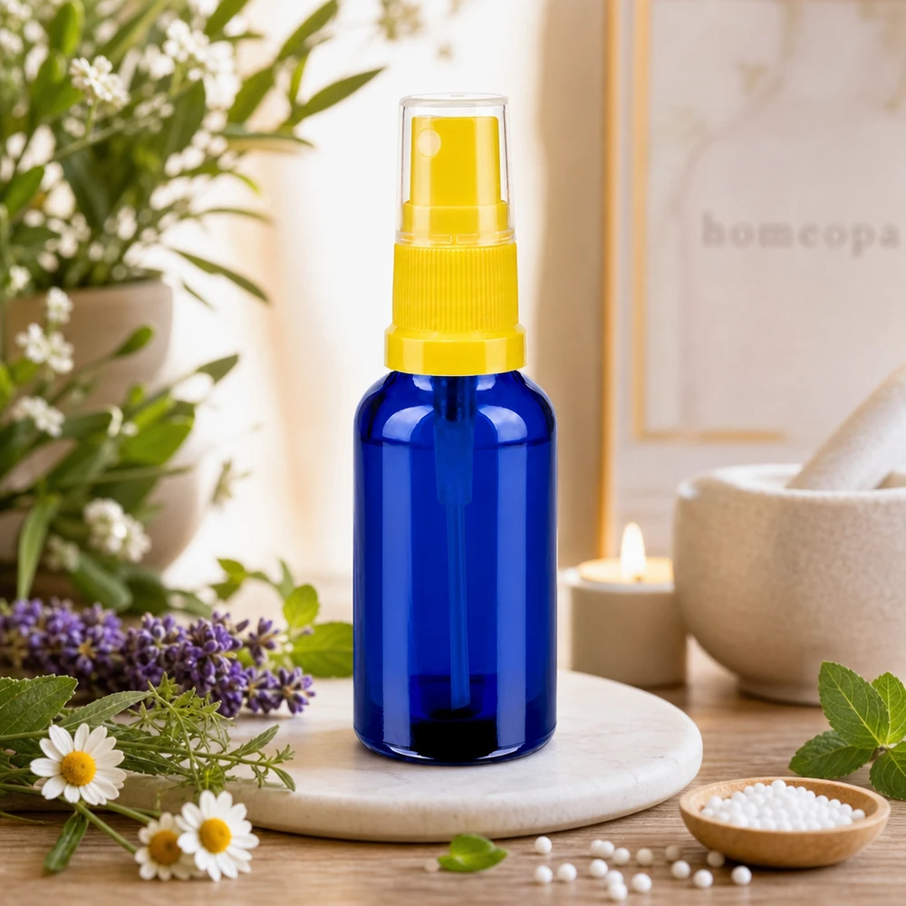 Flacone spray da 30 ml giallo/trasparente STD BlueLine UT18/30 Pratico flacone spray da 30 ml con nebulizzazione fine per una distribuzione uniforme dei liquidi
