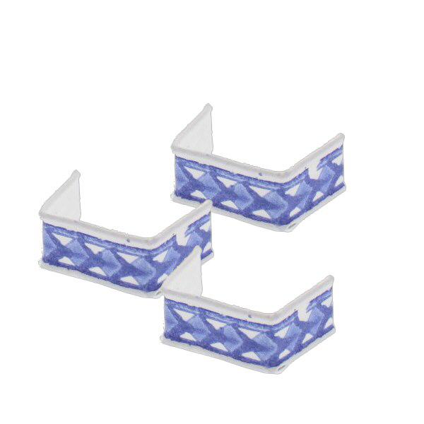 Confezione da 100 U-clip a nastro 33 mm blu/bianco Confezione da 100 U-clip a nastro 33 mm blu/bianco