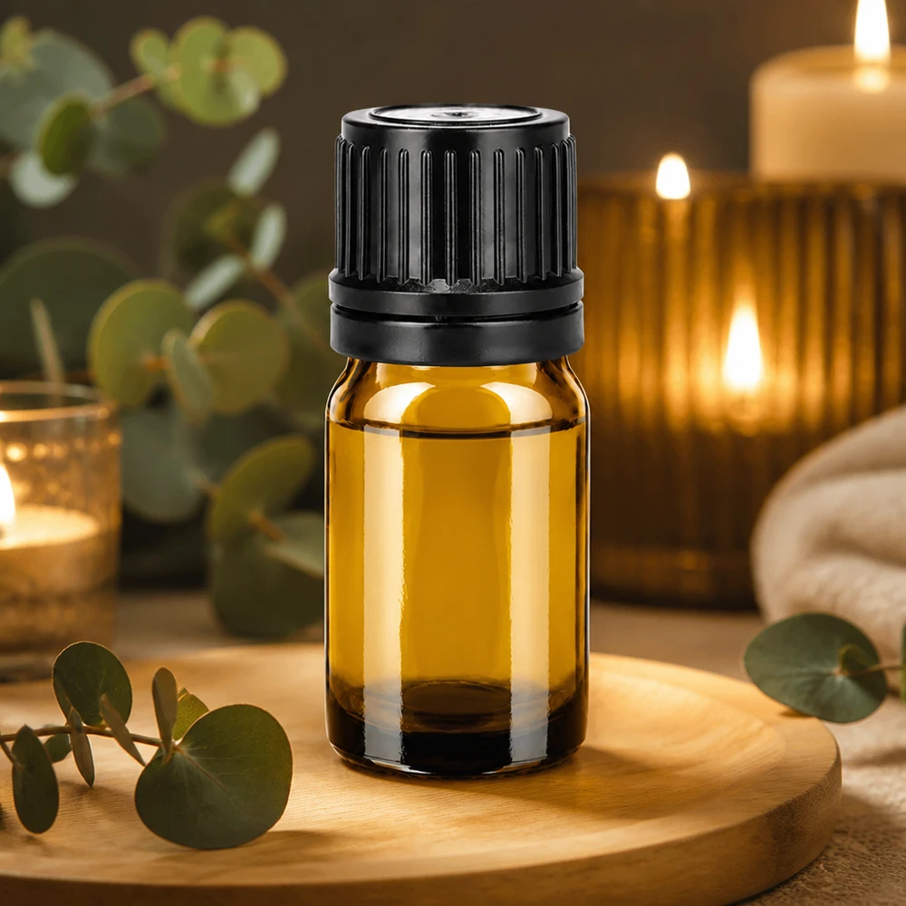 Bottiglia da 5ml 11mm SV nero OV BrownLine UT18/5 Piccola bottiglia in vetro ambrato da 5 ml con protezione UV per la conservazione sicura di essenze e tinture