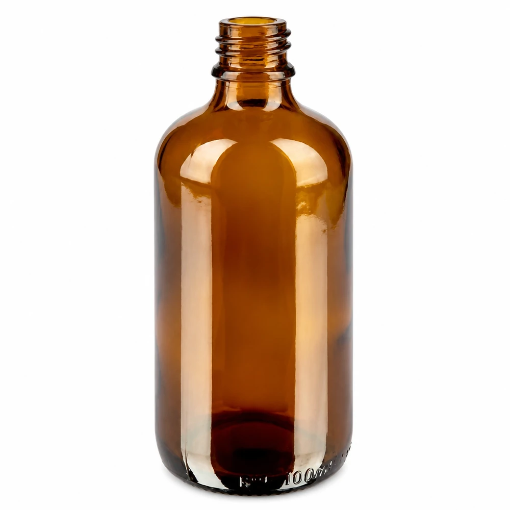 Bottiglia da 100ml 11mm SV rosso OV BrownLine UT18/100 Bottiglia in vetro ambrato 100ml serie BrownLine - specialmente per applicazioni farmaceutiche