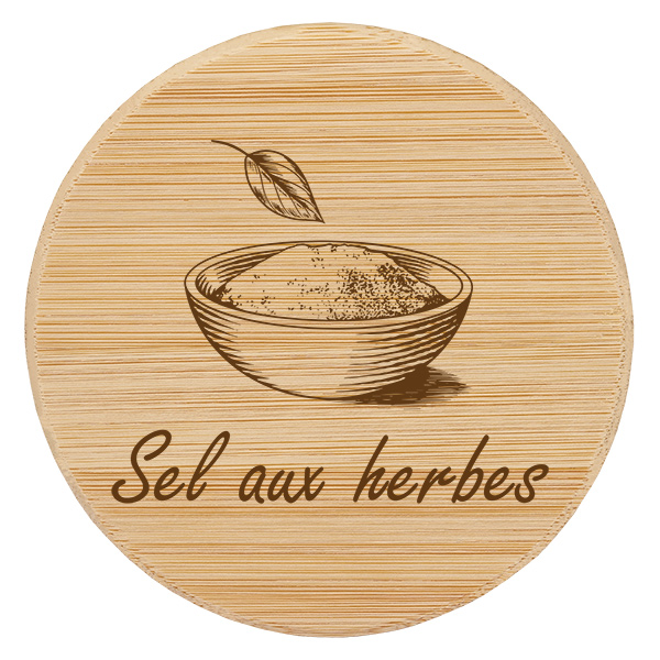 Coppia in legno "Sel aux herbes" per WECK RR60 Coppia in legno "Sel aux herbes" per WECK RR60