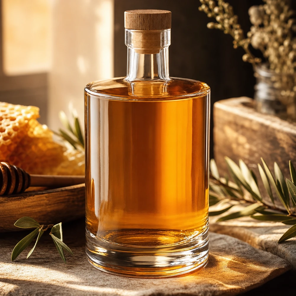 Bottiglia in vetro da 700 ml Marie con tappo in sughero con impugnatura in legno UNiTWIST® Bottiglia in vetro da 700 ml Marie con tappo in sughero con impugnatura in legno UNiTWIST®