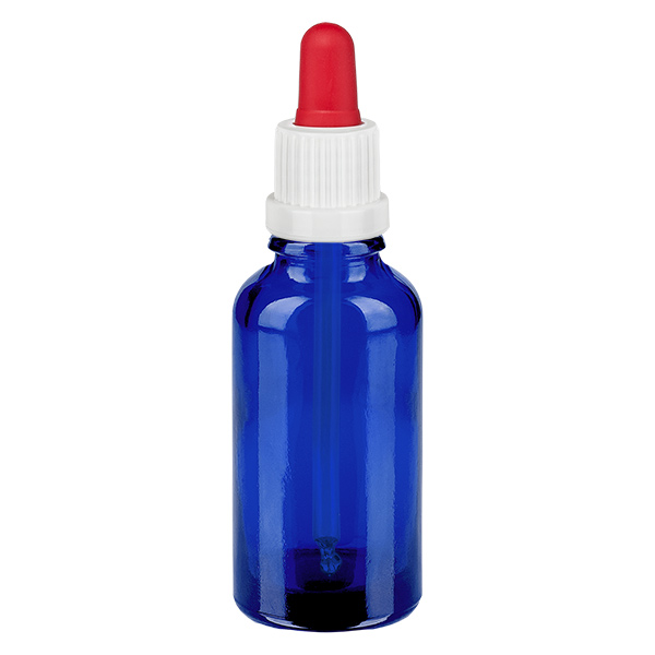 Bottiglia per pipette da 30 ml bianco/rosso OV BlueL. UT18/30