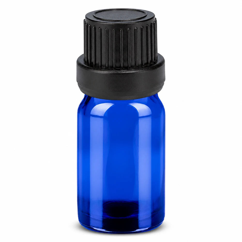 Bottiglia da 5ml 11mm SV nero OV BlueLine UT18/5 Bottiglia compatta per campioni da 5 ml blu con tappo nero da 11 mm per laboratorio e analisi
