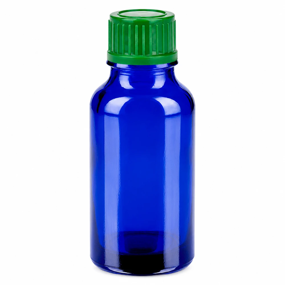 Flacone da 20ml 11mm SV verde STD BlueLine UT18/20 Flacone compatto da 20 ml serie BlueLine con tappo SV verde e filettatura UT18/20
