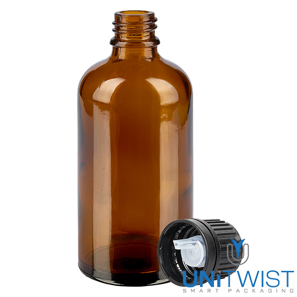 Contagocce da 100 ml fl. 1mm nero OV BrownLine UT18/100