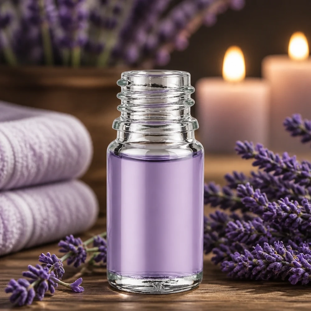 Piccolo flacone da farmacia ApoGlas da 5 ml, in vetro trasparente, per un dosaggio preciso dei principi attivi.
