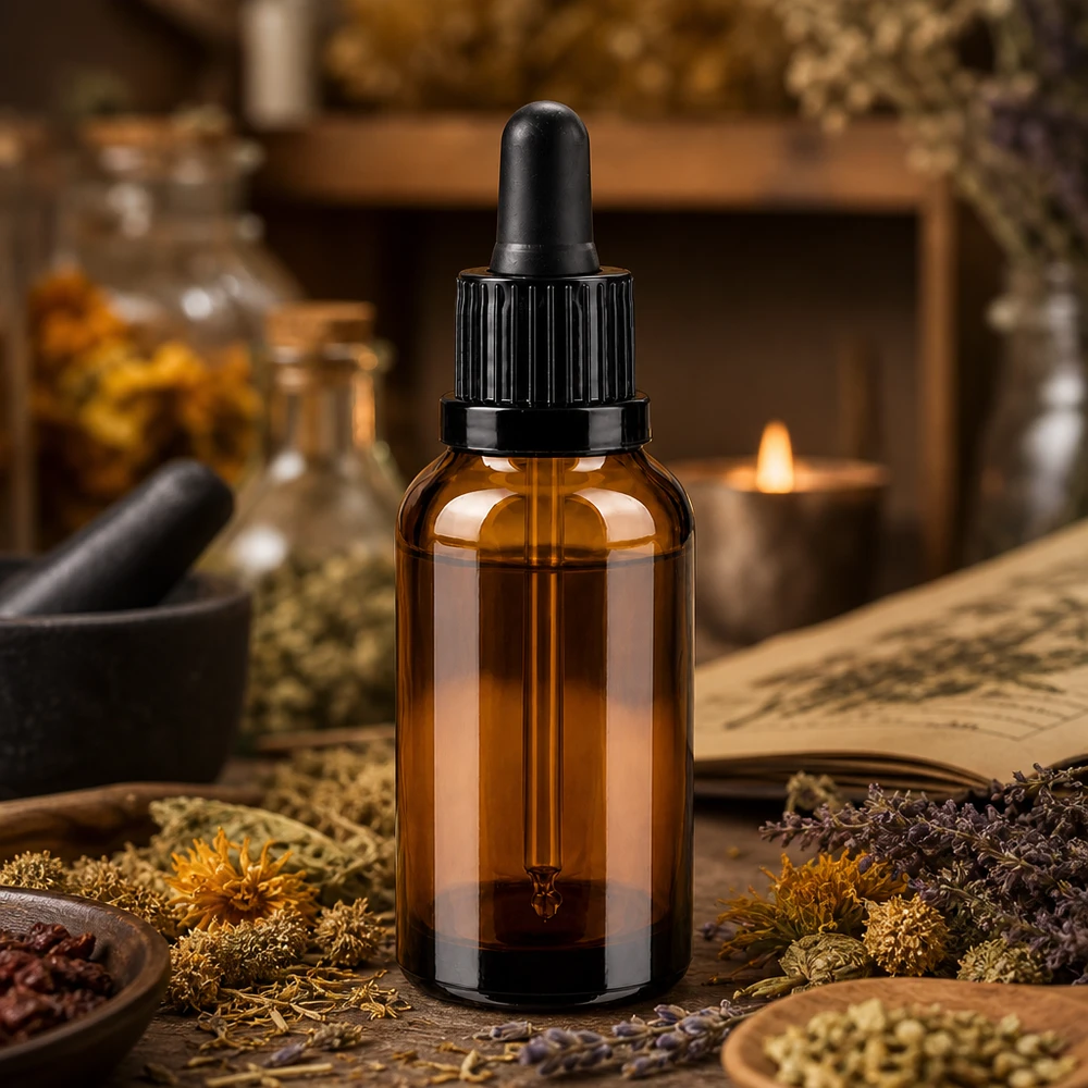 Flacone per pipette da 30 ml nero OV BrownLine UT18/30 Flacone professionale in vetro ambrato da 30 ml con pipetta di precisione per un'applicazione precisa e a goccia.