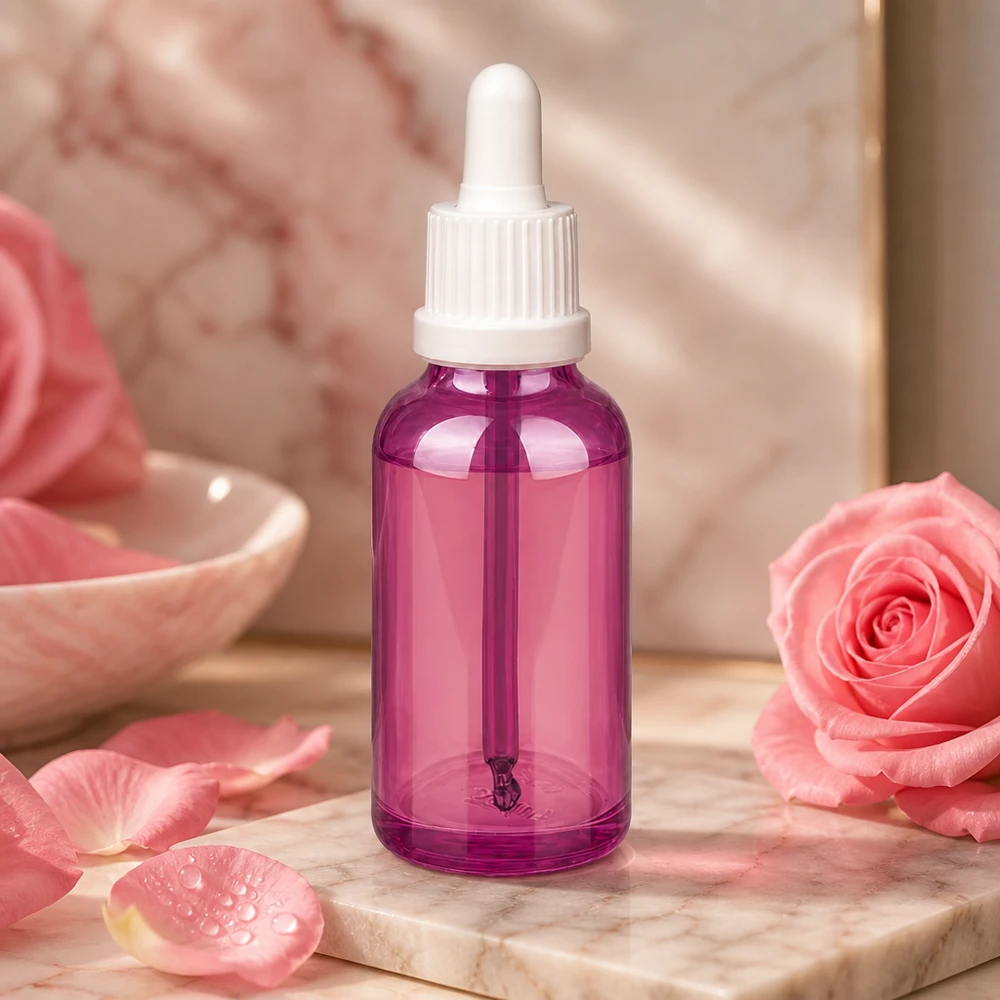 Bottiglia per pipette da 30 ml con tappo a vite bianco originalità PurpleLine UT18/30 Tubo per pipette da 30 ml con design Purple Line e tappo ergonomico per una facile manipolazione