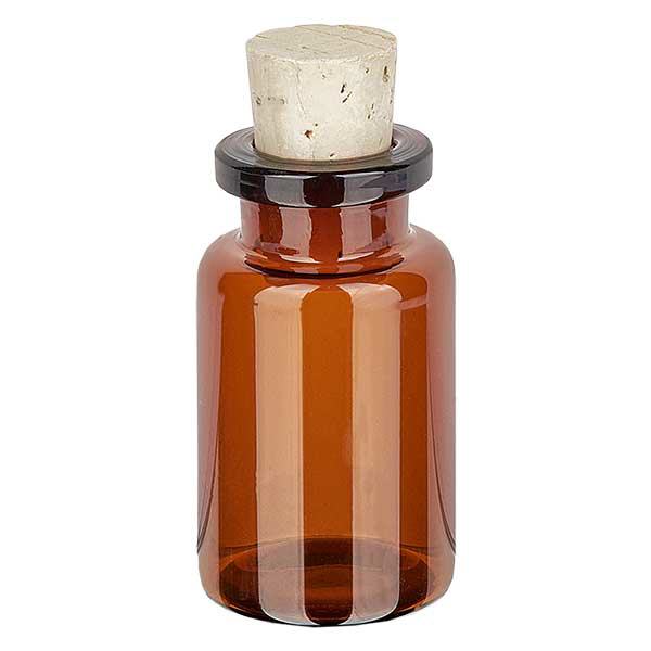 Bottiglia in vetro ambrato 10ml con tappo 11/14mm