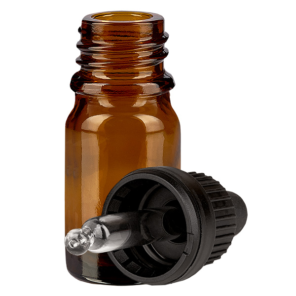 Bottiglia per pipette da 5 ml nera OV BrownLine UT18/5