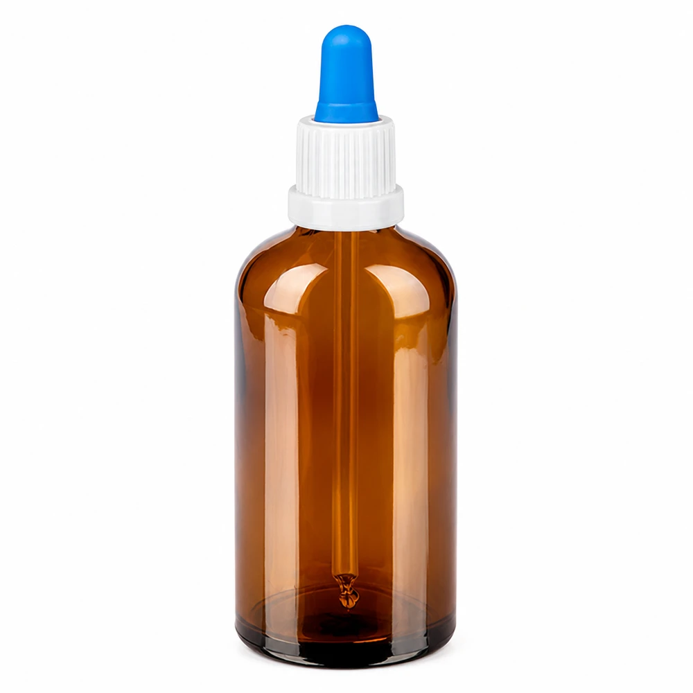 Bottiglia per pipette da 100 ml bianco/blu OV BrownLine UT18/100 Bottiglia per pipetta di qualità da laboratorio marrone-bianco-blu 100ml per un dosaggio preciso dei liquidi