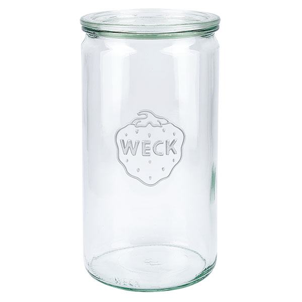 Vaso cilindrico da 1590 ml con coperchio in vetro WECK RR100