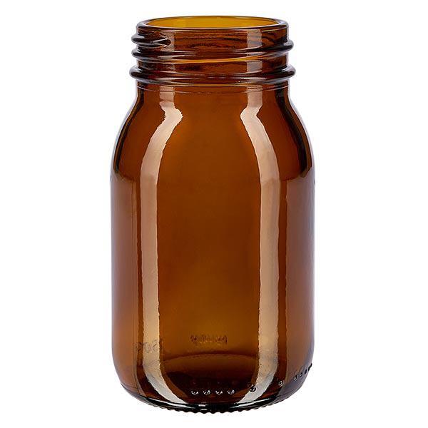Bottiglia a collo largo da 150 ml in vetro ambrato Bottiglia a collo largo da 150 ml in vetro ambrato