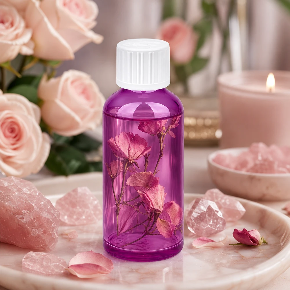 Flacone da 50ml tappo a vite 11mm bianco standard a prova di bambino PurpleLine UT18/50 Flacone contagocce viola da 50 ml con tappo a prova di bambino e di rotazione per sicurezza