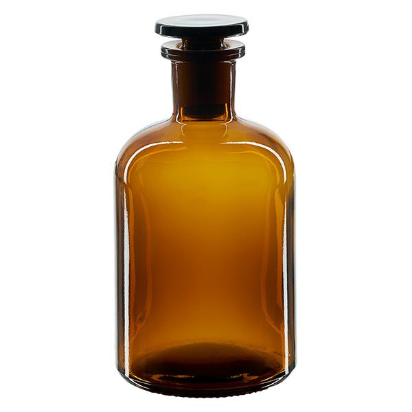 Bottiglia a spalla tonda 250ml marrone collo stretto in vetro tappo Bottiglia a spalla tonda 250ml marrone collo stretto in vetro tappo