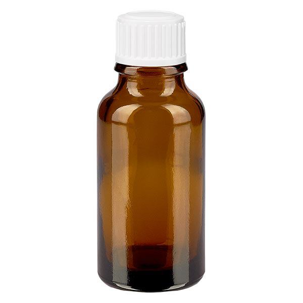 Bottiglia marrone (glo.) da 20ml GR STD bianco/3mm ApoGlas Bottiglia marrone (glo.) da 20ml GR STD bianco/3mm ApoGlas