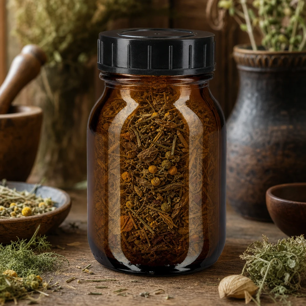 Bottiglia a collo largo da 75ml in vetro ambrato con tappo a vite Vielseitige 75ml Weithalsflasche Braunglas mit dichtem Verschluss für Küche und Hausapotheke
