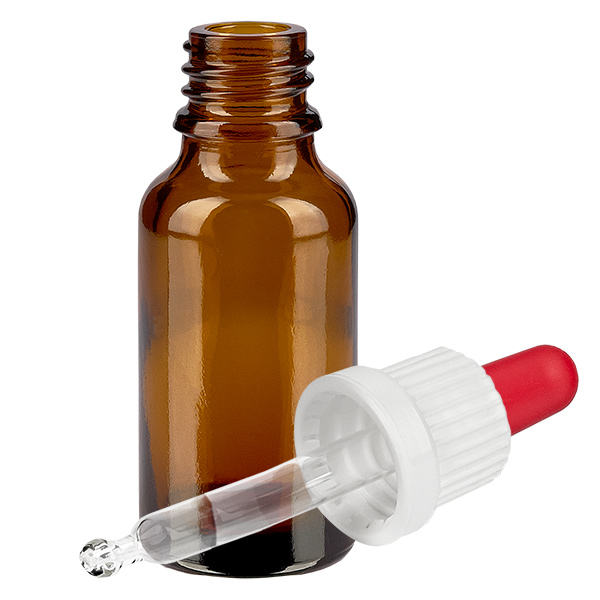 Bottiglia per pipette da 20 ml bianco/rosso OV BrownLine UT18/20