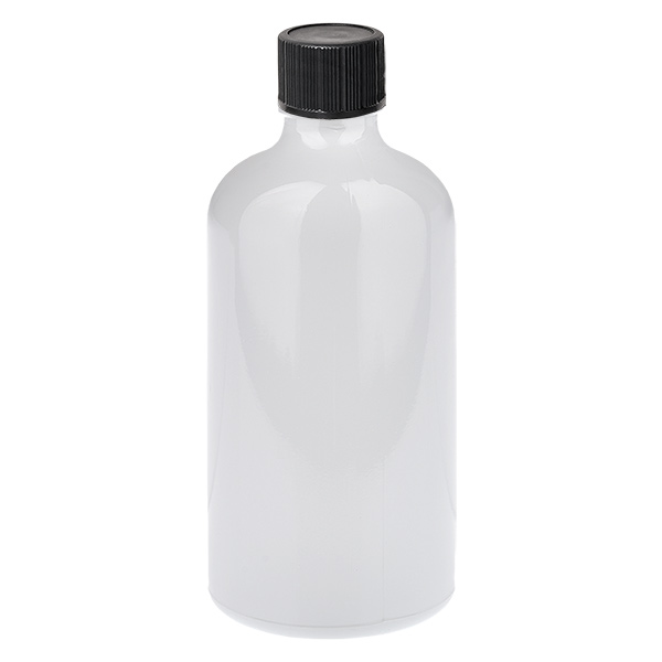 Flacone contagocce da 100 ml, tappo standard nero da 1 mm WhiteLine UT18/100