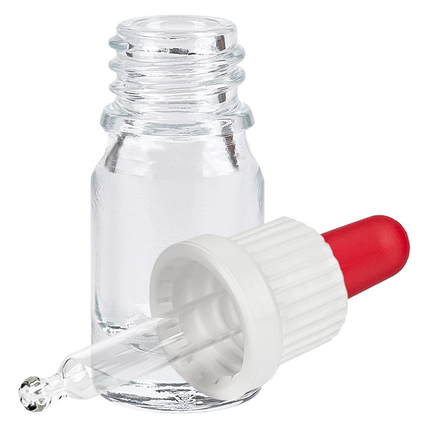 Bottiglia per pipette da 5 ml bianco/rosso OV ClearLine UT18/5 Bottiglia per pipette da 5 ml bianco/rosso OV ClearLine UT18/5