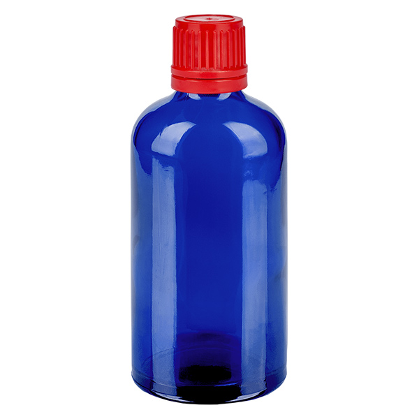 Bottiglia da 100ml 11mm SV rosso OV BlueLine UT18/100