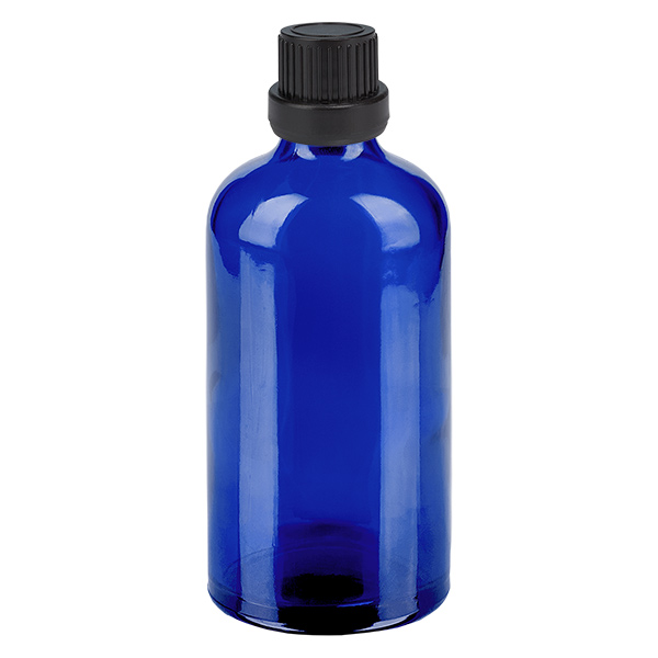 Flacone contagocce da 100 ml. 2 mm nero OV BlueLine UT18/100