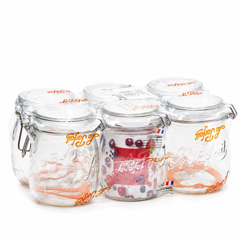 Le Parfait Super barattolo da 750 ml con tappo girevole in vetro, ermetico per la cucina e la casa