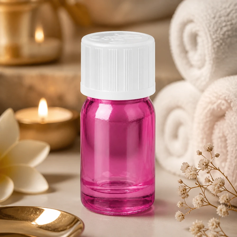Elegante flacone contagocce da 5 ml in viola trasparente ideale per cosmetici e miscele fai da te