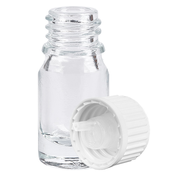Flacone contagocce da 5 ml 0,9 mm bianco STD ClearLine UT18/5 Flacone contagocce da 5 ml 0,9 mm bianco STD ClearLine UT18/5