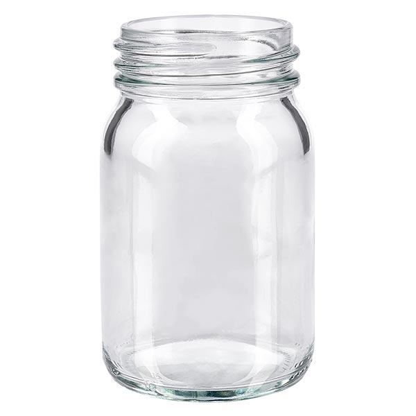 Bottiglia a collo largo in vetro trasparente da 200 ml