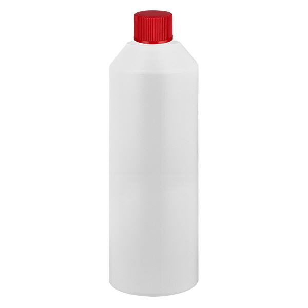 Flacone farmaceutico HDPE 250ml bianco, con tappo rosso SV Flacone farmaceutico HDPE 250ml bianco, con tappo rosso SV