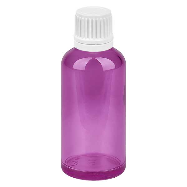Flacone contagocce da 50ml 0,7mm bianco Originality tappo a vite PurpleLine UT18/50