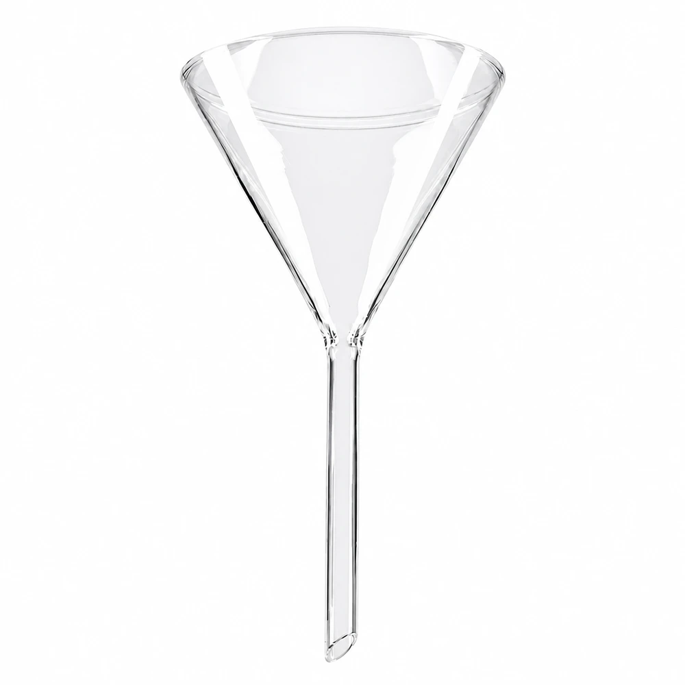 Imbuto Ø 100mm in borosilicato angolo 60 corto Imbuto in borosilicato di 100 mm di diametro con angolo di 60 gradi per una decantazione precisa in laboratorio