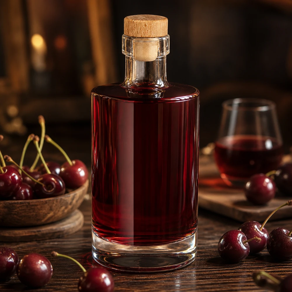 Bottiglia in vetro da 350 ml Galileo con tappo in sughero con impugnatura in legno UNiTWIST®