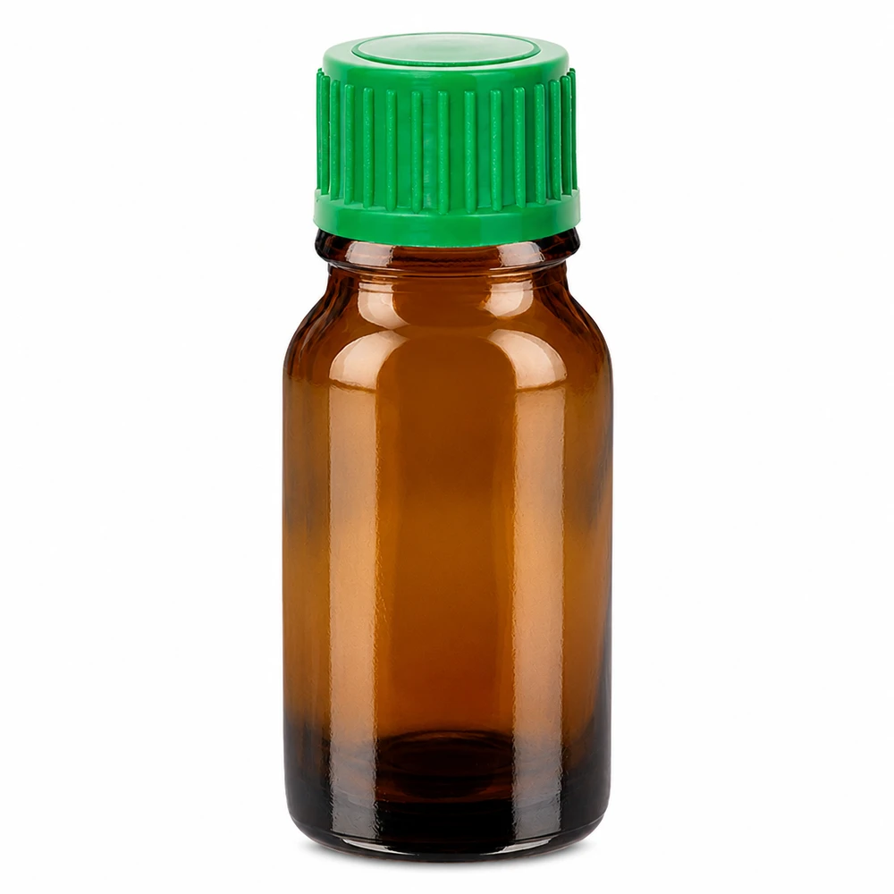 Flacone contagocce da 10 ml 0,8 mm verde STD BrownLine UT18/10 Flacone in vetro da 10 ml con contagocce 0,8 mm di apertura marrone-verde per rimedi omeopatici