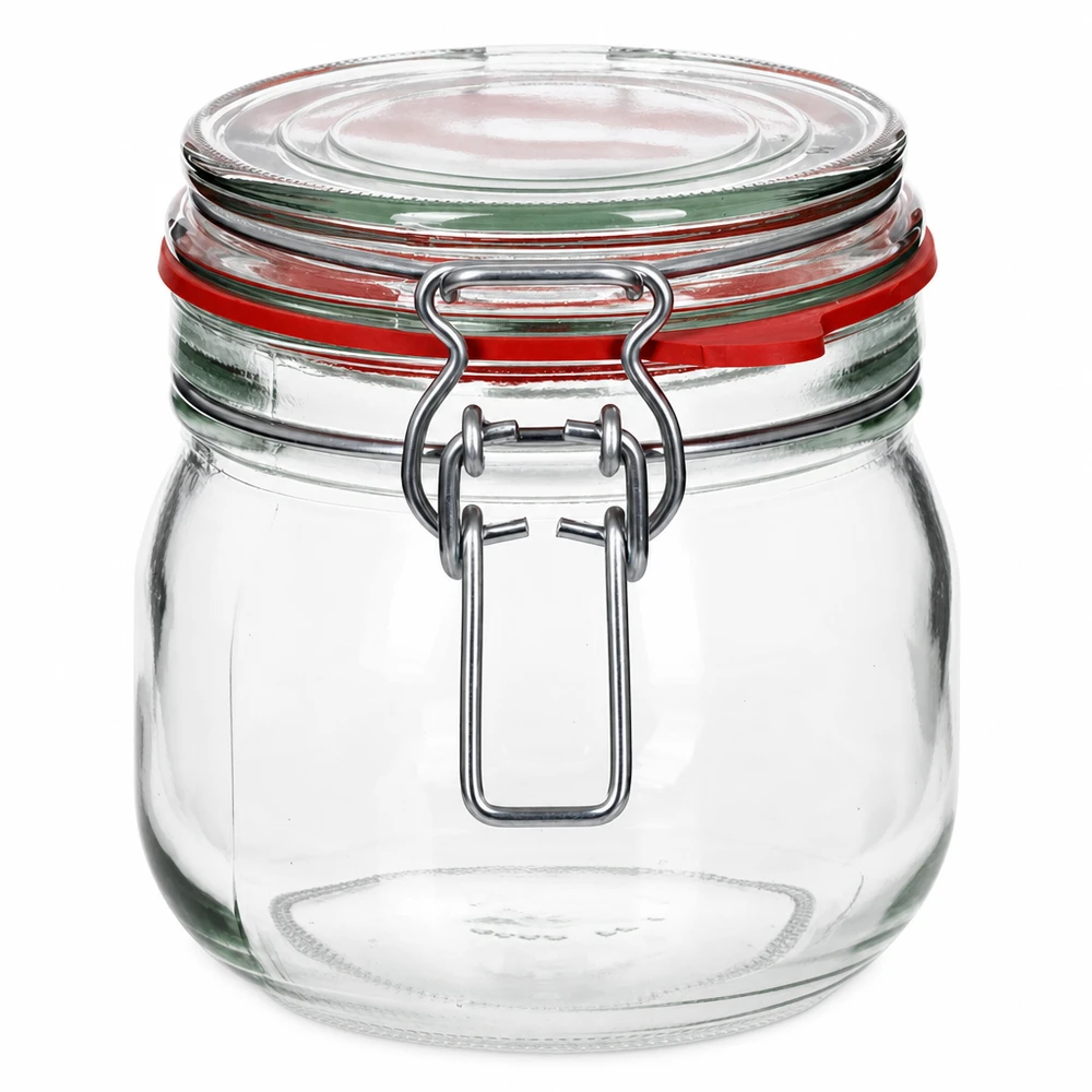 Vaso di stoccaggio da 634 ml con coperchio girevole per la cucina e la casa