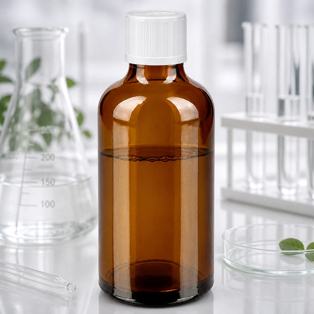 Bottiglia da farmacia marrone da 50 ml. SV STD KiSi bianco/11 mm ApoGlas Flacone da 50 ml in vetro ambrato con tappo di sicurezza bianco a prova di bambino, proveniente dal laboratorio
