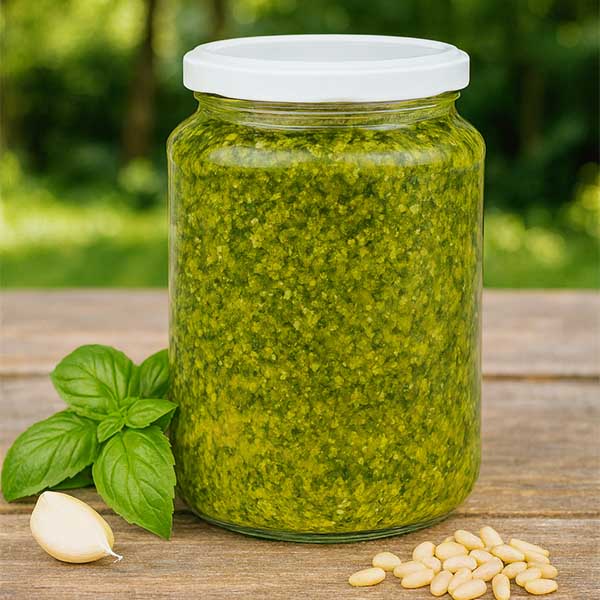 Barattolo rotondo da 382 ml con coperchio BasicSeal bianco UNiTWIST