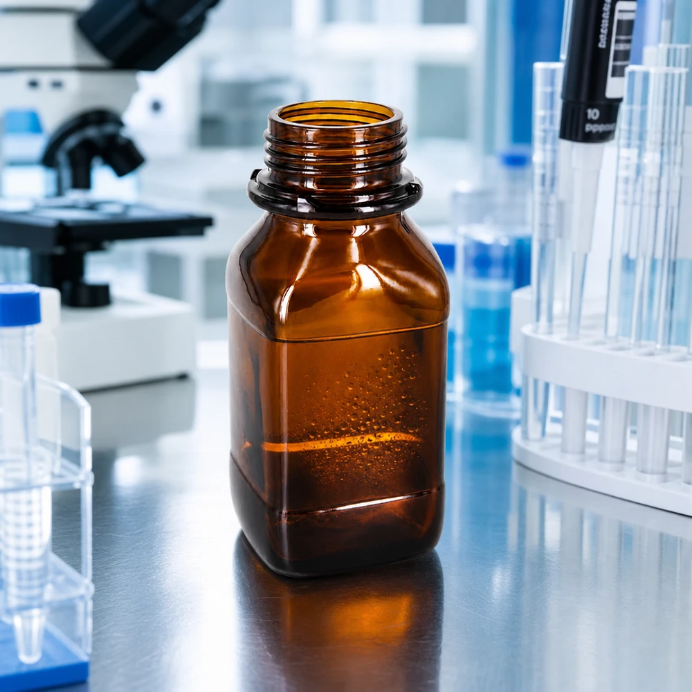 Bottiglia per prodotti chimici da 250 ml Bottiglia da laboratorio da 250 ml marrone con ampia apertura per un facile riempimento dei prodotti chimici