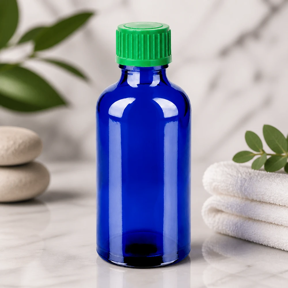 Flacone contagocce da 50 ml 0,8 mm verde STD BlueLine UT18/50 Pratico flacone contagocce da 50 ml adatto al laboratorio di cosmetica e all'armadietto dei medicinali