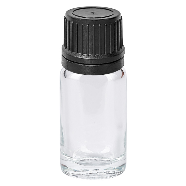 Flacone contagocce da 10 ml 1 mm nero OV ClearL. UT18/10