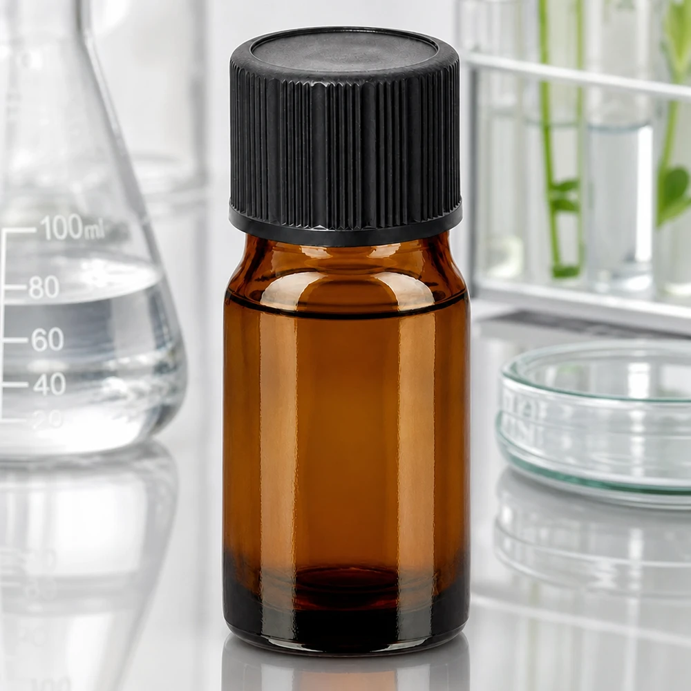 Flacone contagocce da 5 ml 1 mm nero STD BrownLine UT18/5 Bottiglia da farmacia compatta da 5 ml in vetro ambrato per uso professionale in laboratorio e in studio