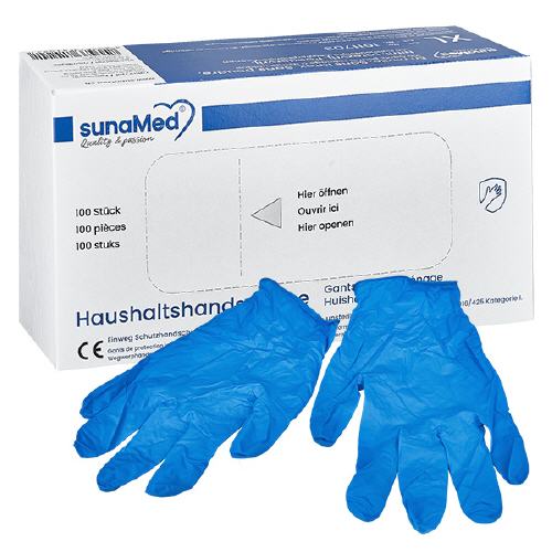 Confezione da 100 guanti monouso SunaMed taglia XL Confezione da 100 guanti monouso SunaMed taglia XL
