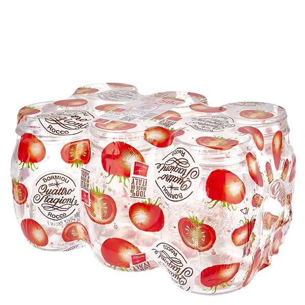 Barattolo rotondo "Quattro Stagioni" da 500 ml con coperchio