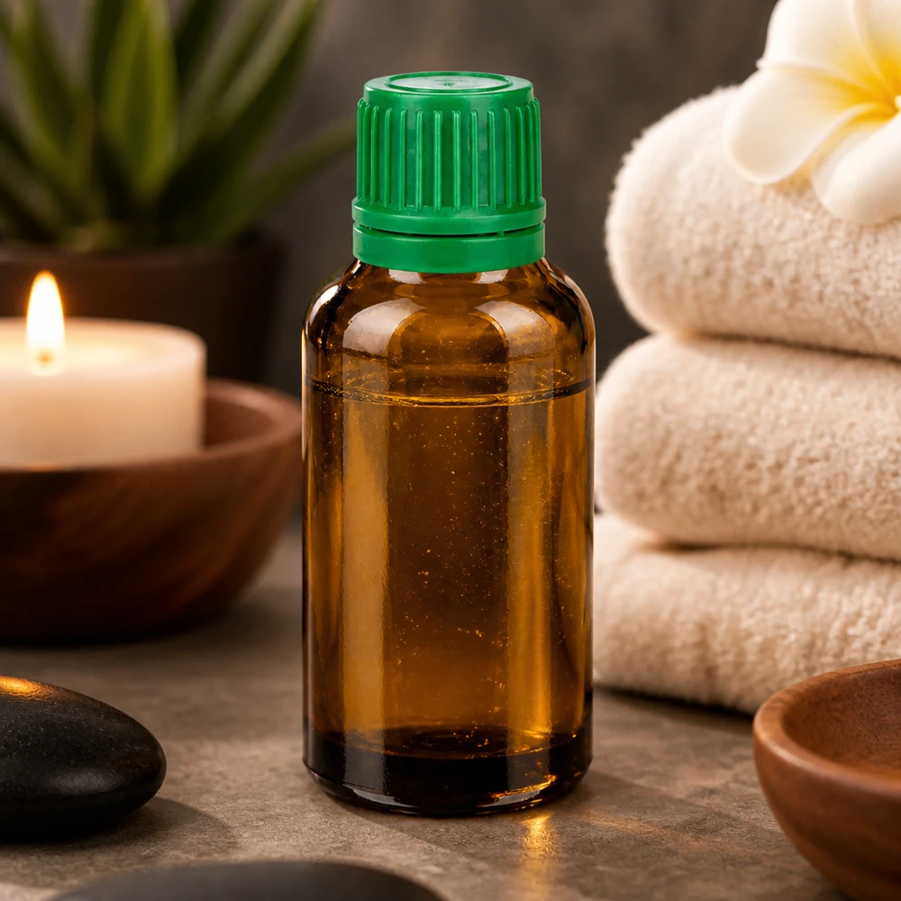 Bottiglia da 30ml 11mm SV verde OV BrownLine UT18/30 Flacone igienico per farmacia da 30 ml con superficie in vetro ambrato antimicrobico e tappo verde