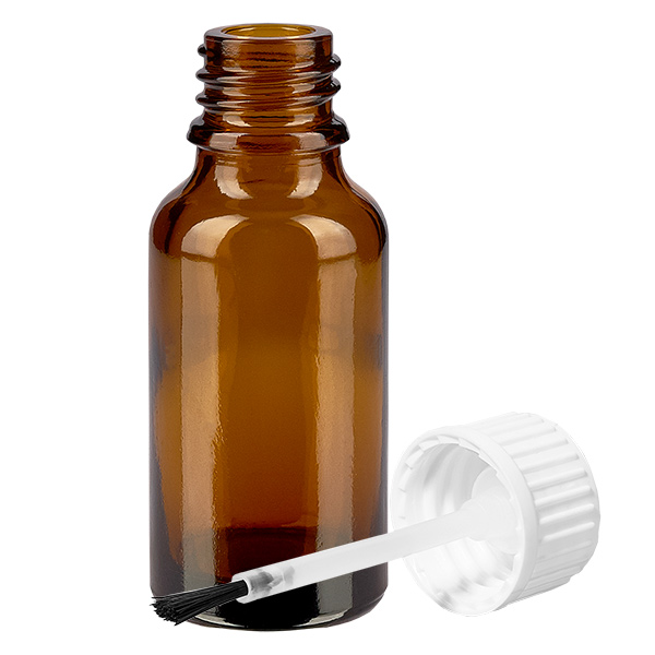 Flacone a pennello da 20 ml bianco STD BrownLine UT18/20