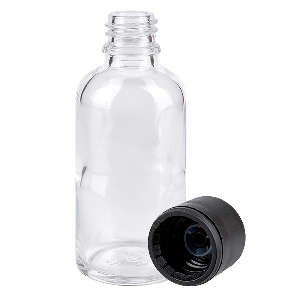 Bottiglia da 50ml 6mm SV nero STD ClearLine UT18/50